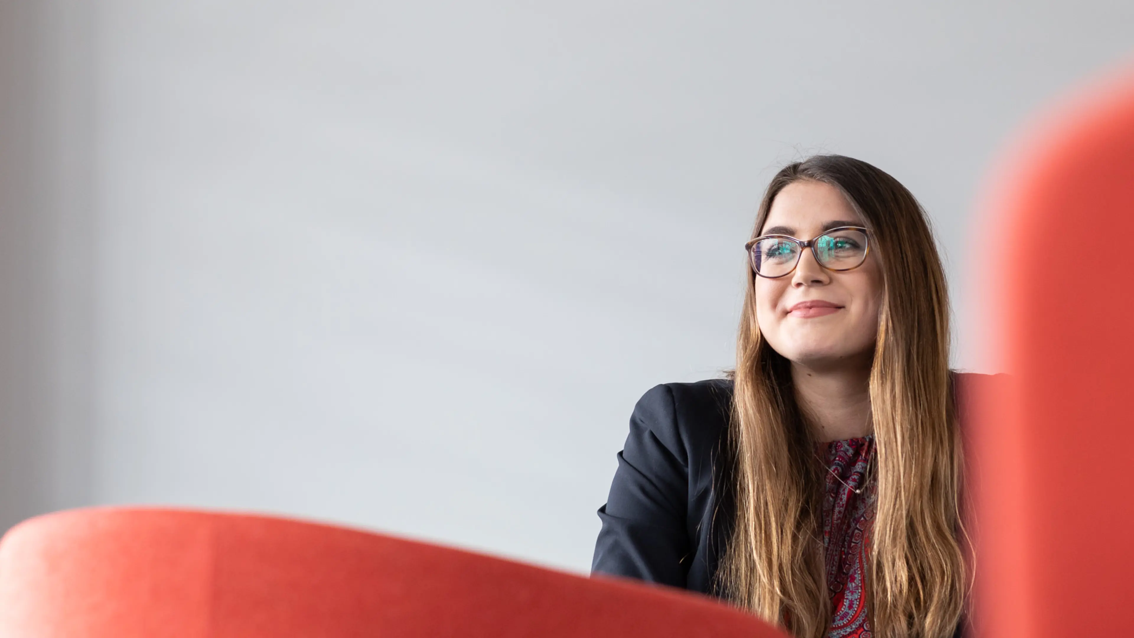 student Nina, praktik i internationell marknadsföring, tvätt & hemvård; avdelning Handdisk 